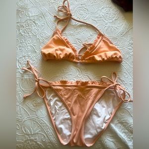 Victoria’s Secret Peach Ruffle Bikini